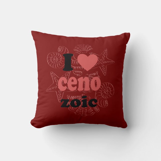 I love Cenozoic funny quote for scientists Cushion (Front)