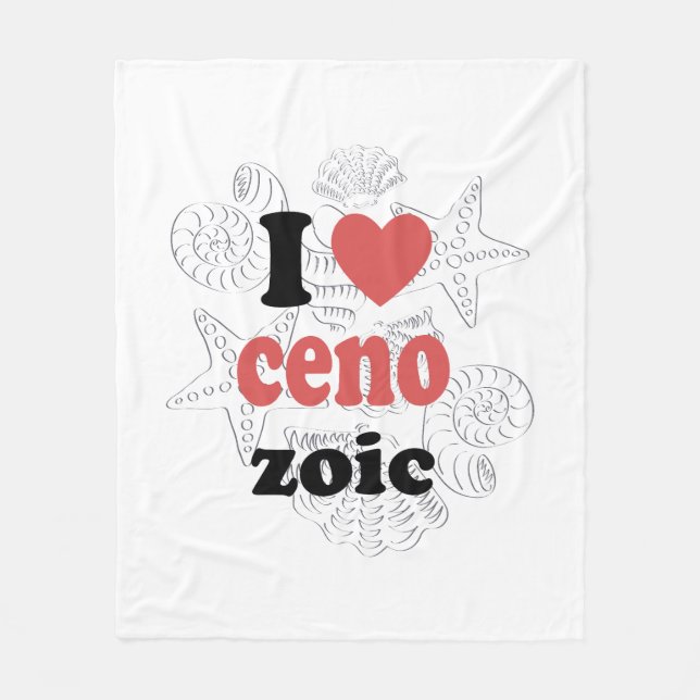 I love Cenozoic funny quote for scientists Fleece Blanket (Front)