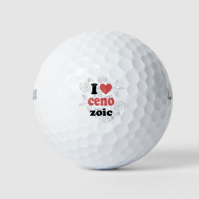 I love Cenozoic funny quote for scientists Golf Balls (Front)
