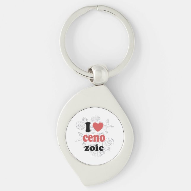 I love Cenozoic funny quote for scientists Key Ring (Front)