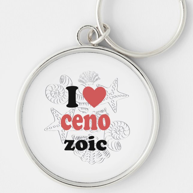 I love Cenozoic funny quote for scientists Key Ring (Front)