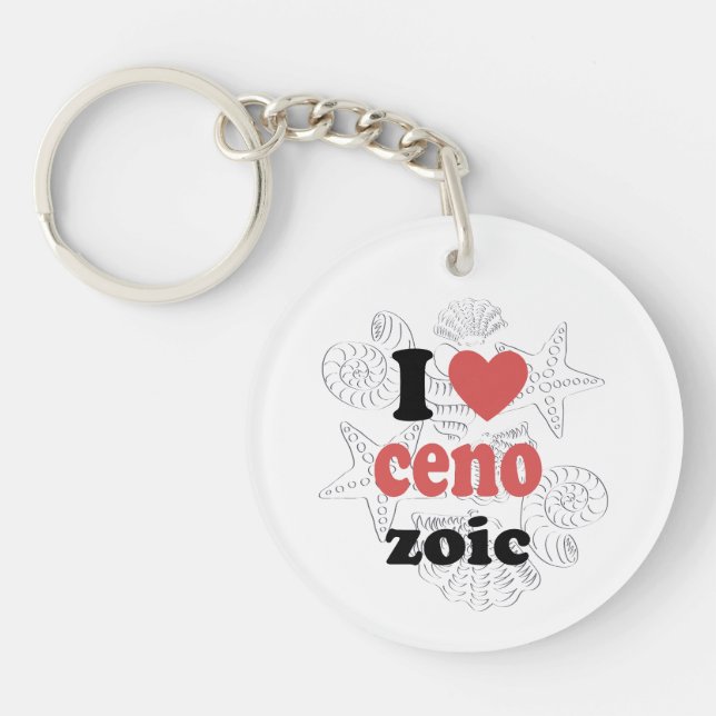 I love Cenozoic funny quote for scientists Key Ring (Front)