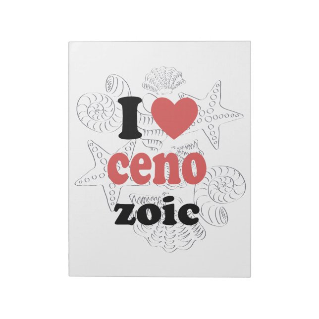 I love Cenozoic funny quote for scientists Notepad (Rotated)