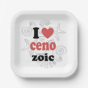 I love Cenozoic funny quote for scientists Paper Plate