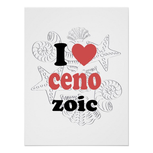 I love Cenozoic funny quote for scientists Poster (Front)