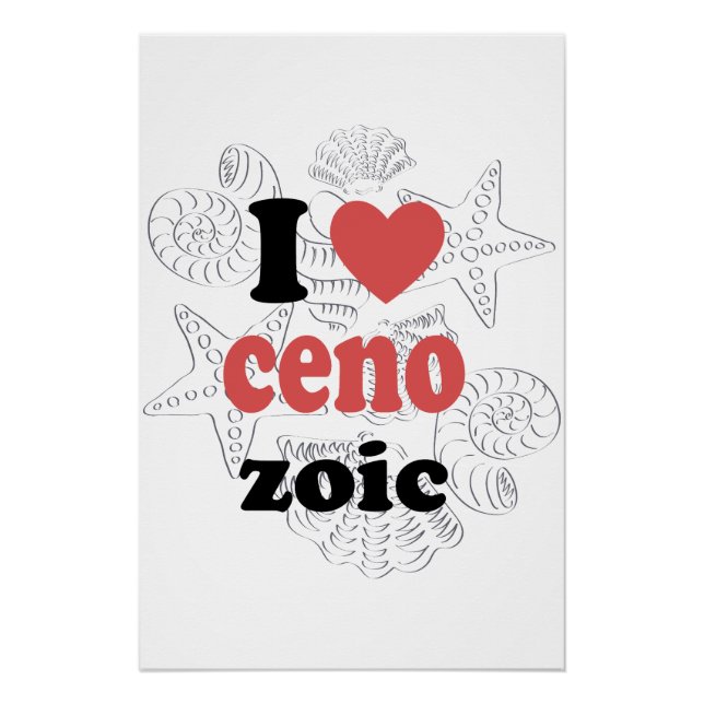 I love Cenozoic funny quote for scientists Poster (Front)