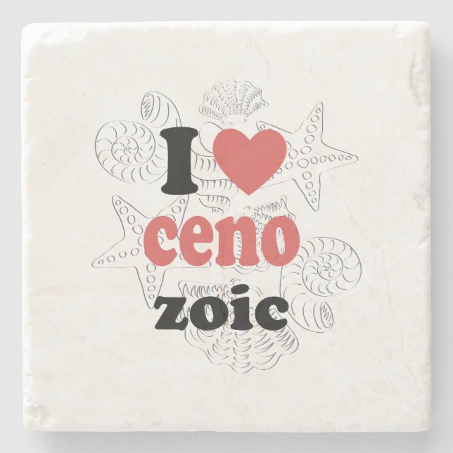 I love Cenozoic funny quote for scientists Stone Coaster (Front)