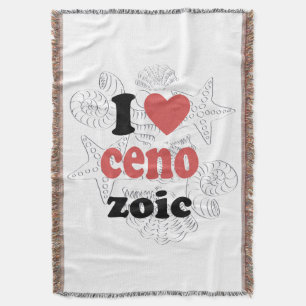 I love Cenozoic funny quote for scientists Throw Blanket