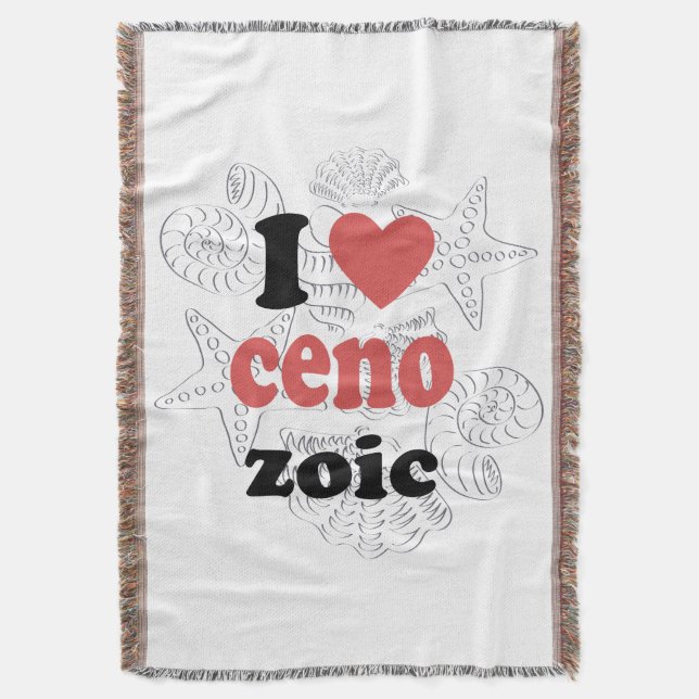 I love Cenozoic funny quote for scientists Throw Blanket (Front Vertical)