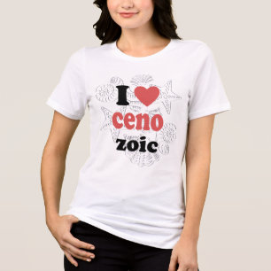 I love Cenozoic funny quote for scientists Tri-Blend Shirt