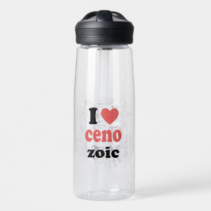 I love Cenozoic funny quote for scientists Water Bottle