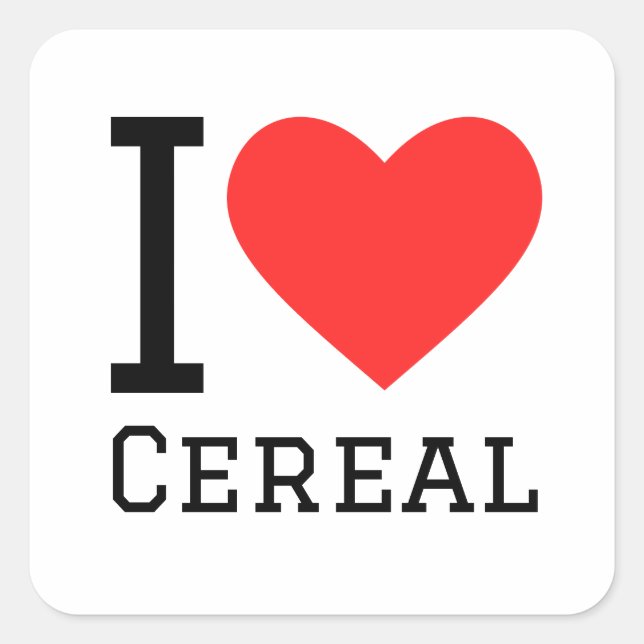 I love cereal square sticker (Front)