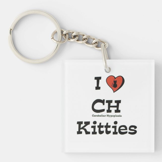 I Love CH Kitties Key Chain (Front)