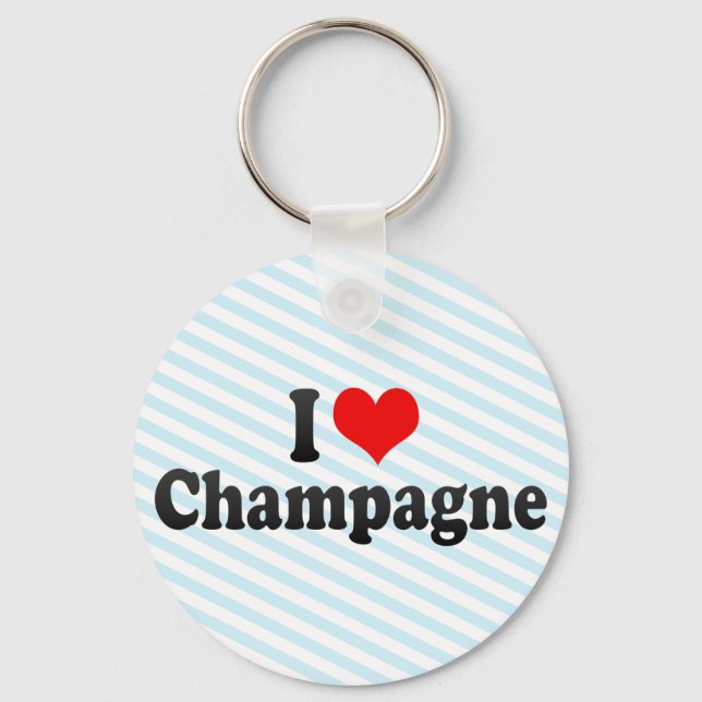 I Love Champagne Key Ring (Front)