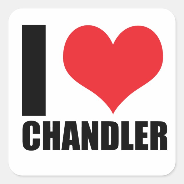 I love Chandler Square Sticker (Front)