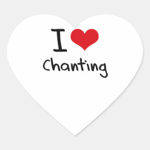 I love Chanting Heart Sticker