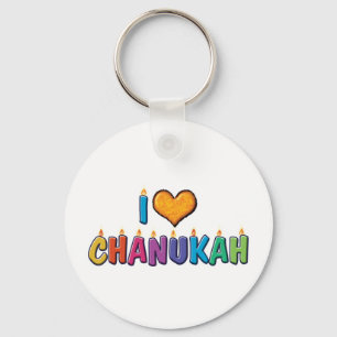 I Love Chanukah Keychain