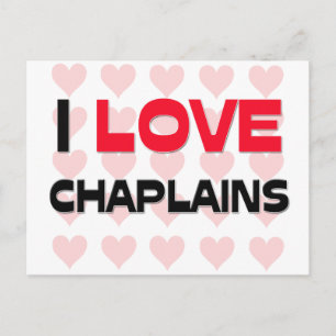 I LOVE CHAPLAINS POSTCARD