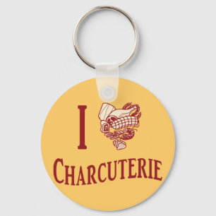 I Love Charcuterie Key Ring