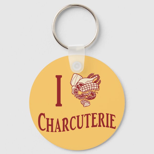 I Love Charcuterie Key Ring (Front)