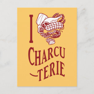 I Love Charcuterie Postcard