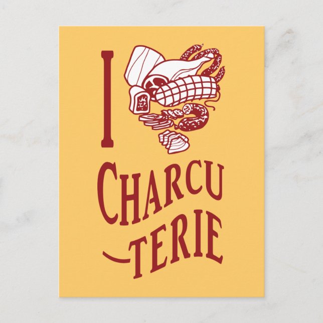 I Love Charcuterie Postcard (Front)