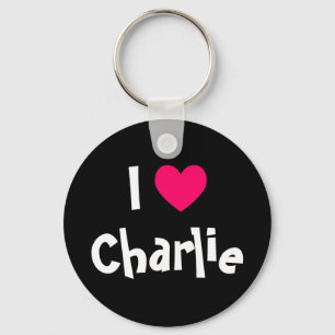I Love Charlie Key Ring