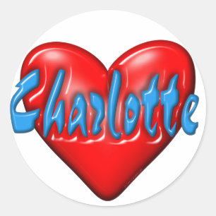 I love Charlotte Classic Round Sticker
