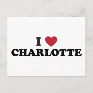 I Love Charlotte North Carolina Postcard