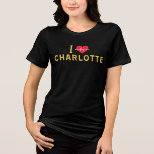 i love Charlotte, North Carolina Tri-Blend Shirt