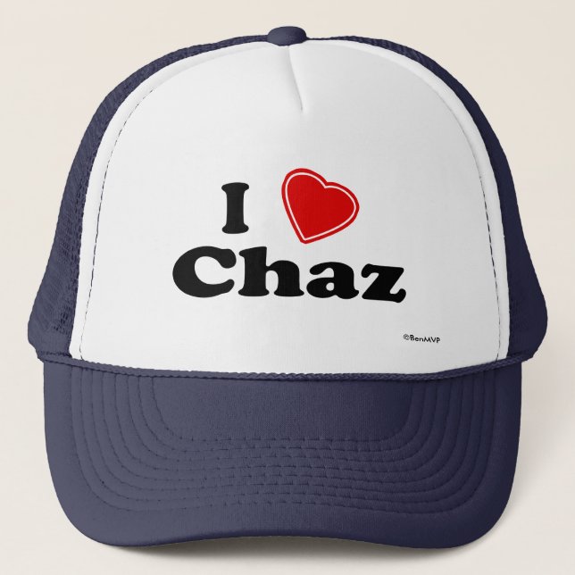 I Love Chaz Trucker Hat (Front)