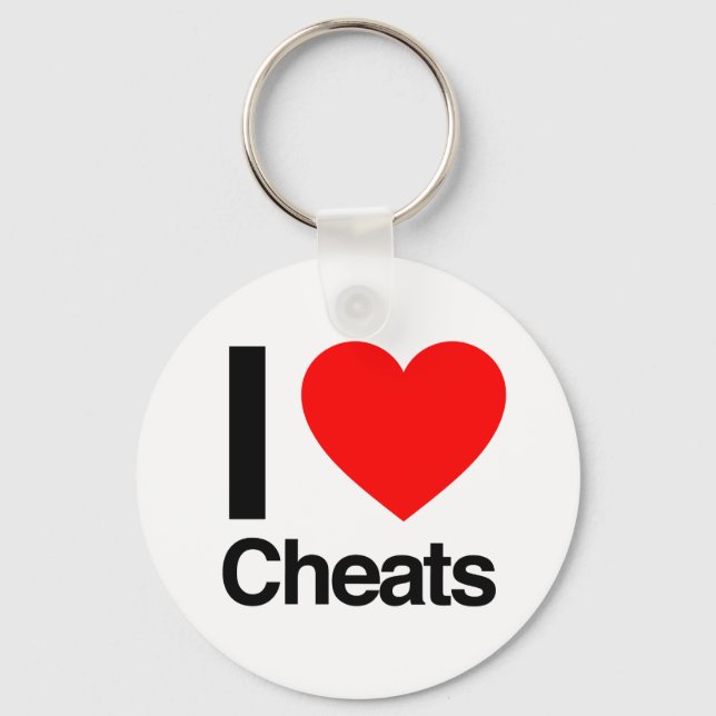 i love cheats key ring (Front)