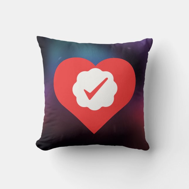 I Love Check Marks Cushion (Front)