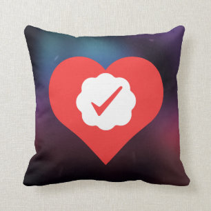 I Love Check Marks Cushion