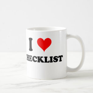I Love Checklist Coffee Mug