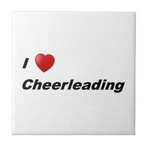 I Love Cheerleading Ceramic Tile