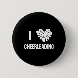 I Love Cheerleading Cheer Coach 6 Cm Round Badge