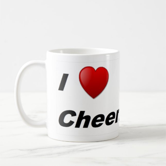 I Love Cheerleading Coffee Mug (Left)