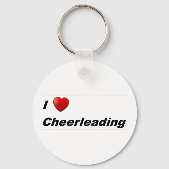 I Love Cheerleading Key Ring (Front)
