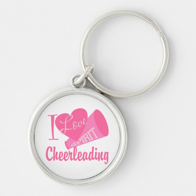 I Love Cheerleading Key Ring (Front)