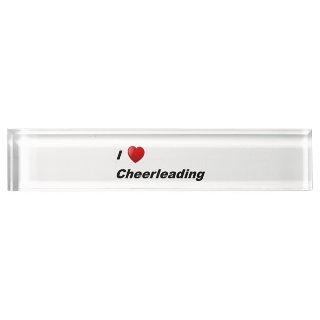 I Love Cheerleading Nameplate (Front)
