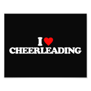 I LOVE CHEERLEADING PHOTO PRINT