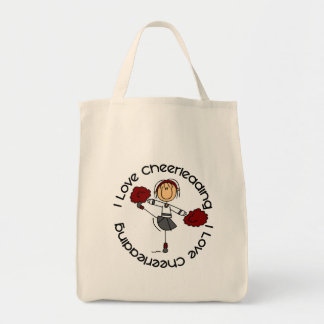 I Love Cheerleading Stick Figure Cheerleader Tote Bag