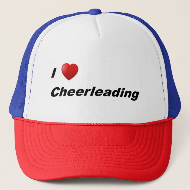 I Love Cheerleading Trucker Hat (Front)