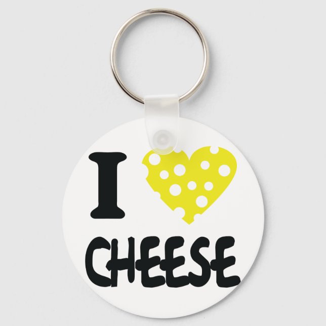 I love cheese icon key ring (Front)