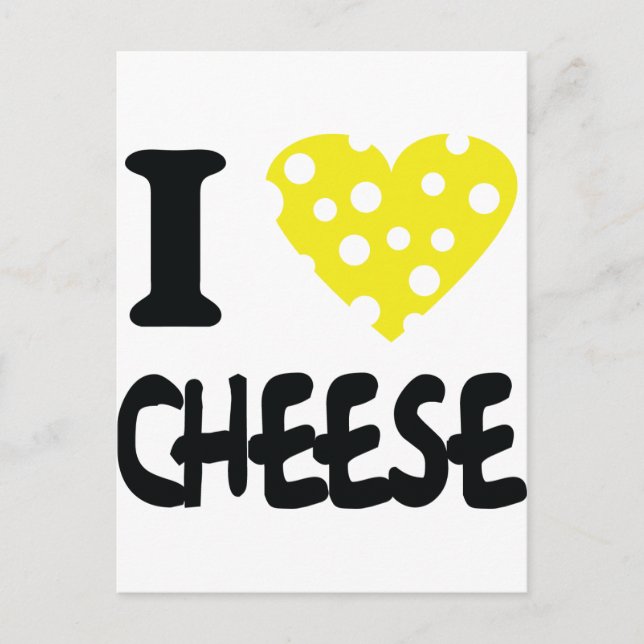 I love cheese icon postcard (Front)