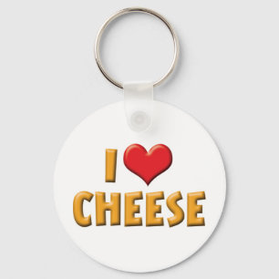 I Love Cheese Keychain