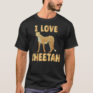 I Love Cheetah Outfit Love Wild Animal Big Cat T-Shirt
