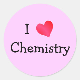 I Love Chemistry Classic Round Sticker