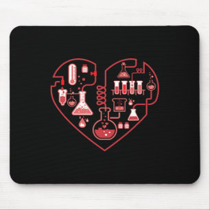 I Love Chemistry Heart Science For Teacher And Stu Mouse Pad